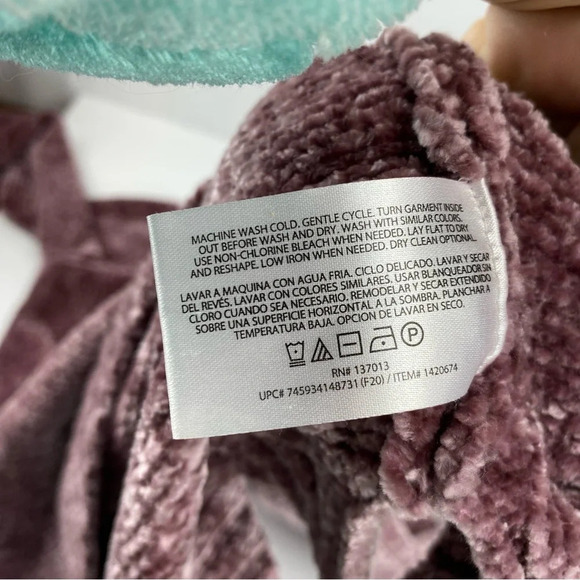 Orvis Womens Large Chenille Velvet Pullover Sweater Mauve Pink Velour V Neck - Picture 6 of 7